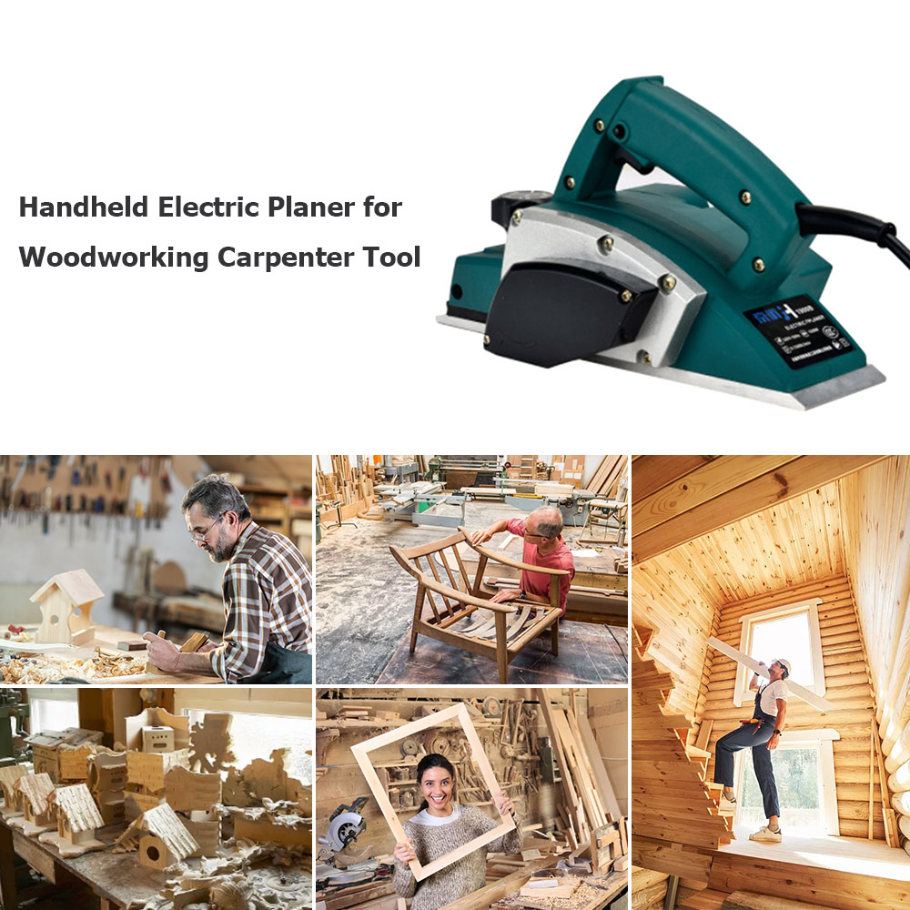 Planer Handheld Electric - Handmatige elektrische schaafmachine, multifunctionele houtschaafmachine, afschuinings-