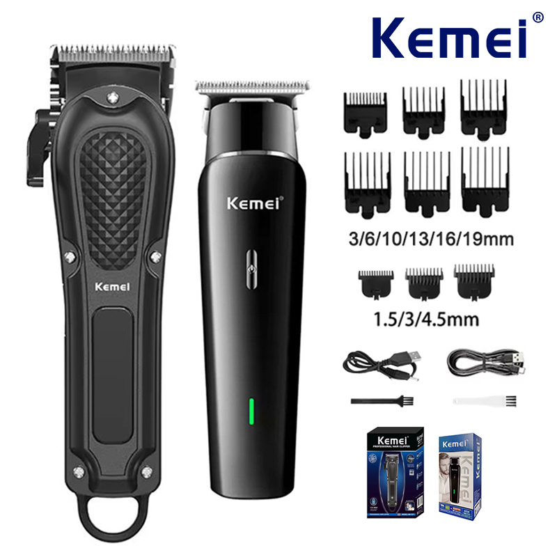 Power Xchange Tools - Kemei Elektrische Tondeuse Set UBS Oplaadbare